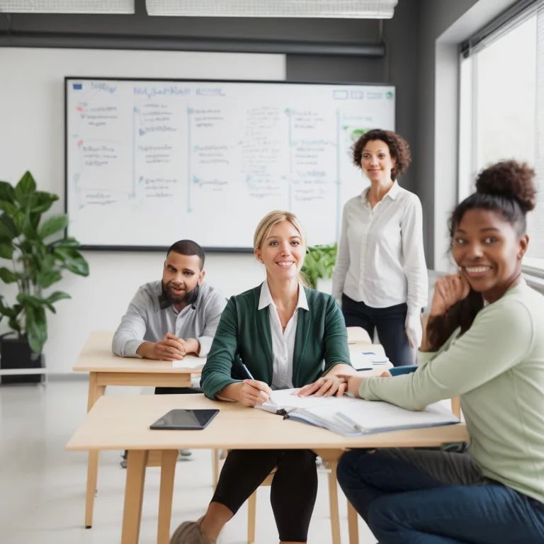 شخص يحقق نمو شخصي من خلال دورة تعليمية